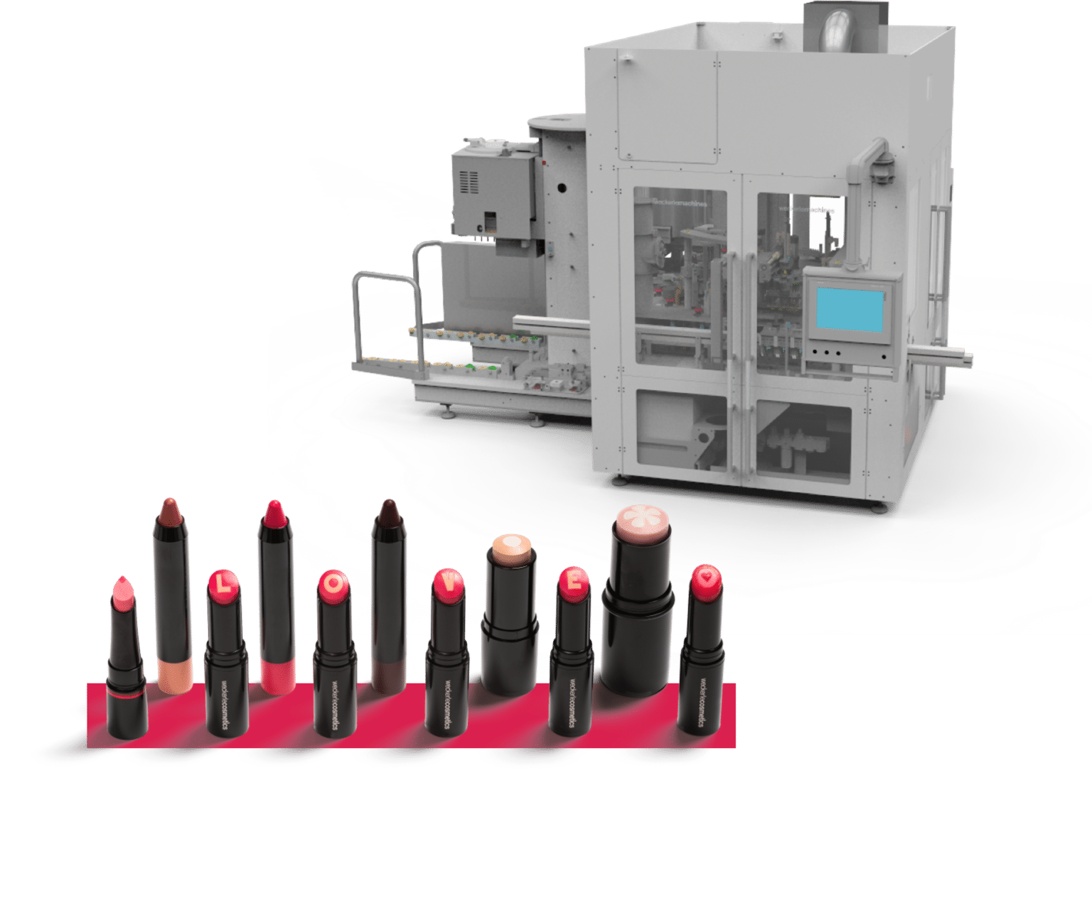 weckerle machines Color cosmetics and lipstick filling machine